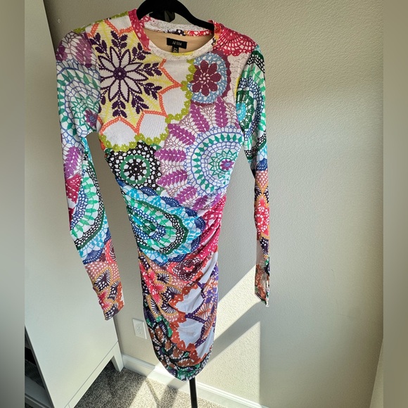 AFRM Multicolor Mandala Long Sleeve Dress - Picture 1 of 6